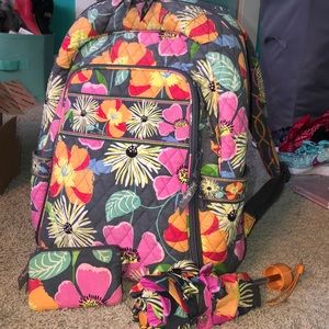 Vera Bradley Bookbag, umbrella, and ID zip wallet